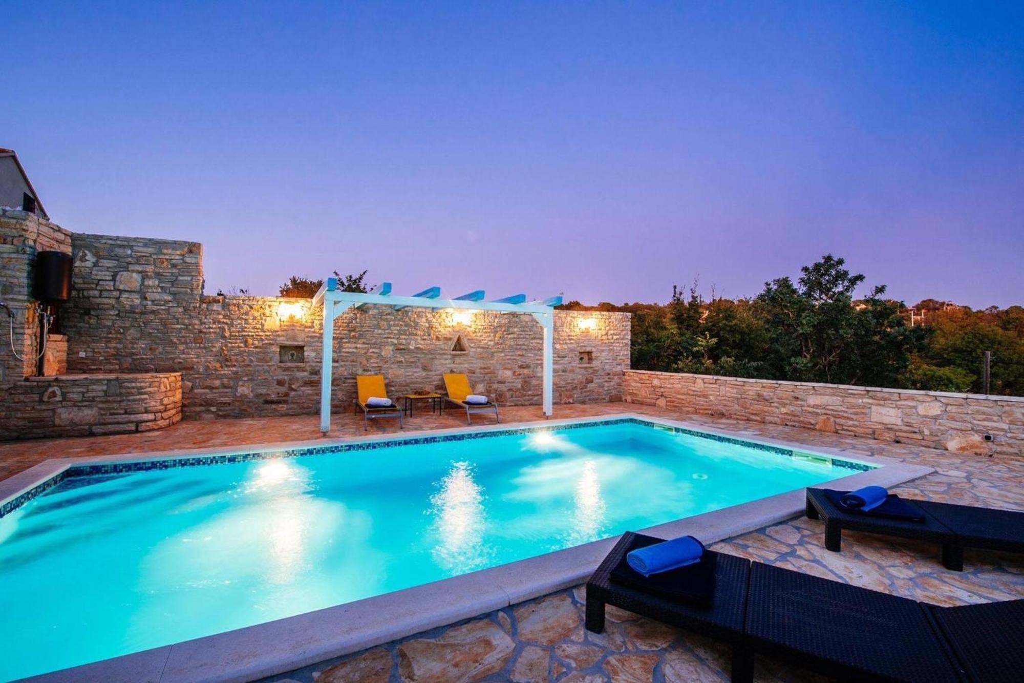 My Dalmatia - Holiday Home Korlat With Private Pool Benkovac Dış mekan fotoğraf