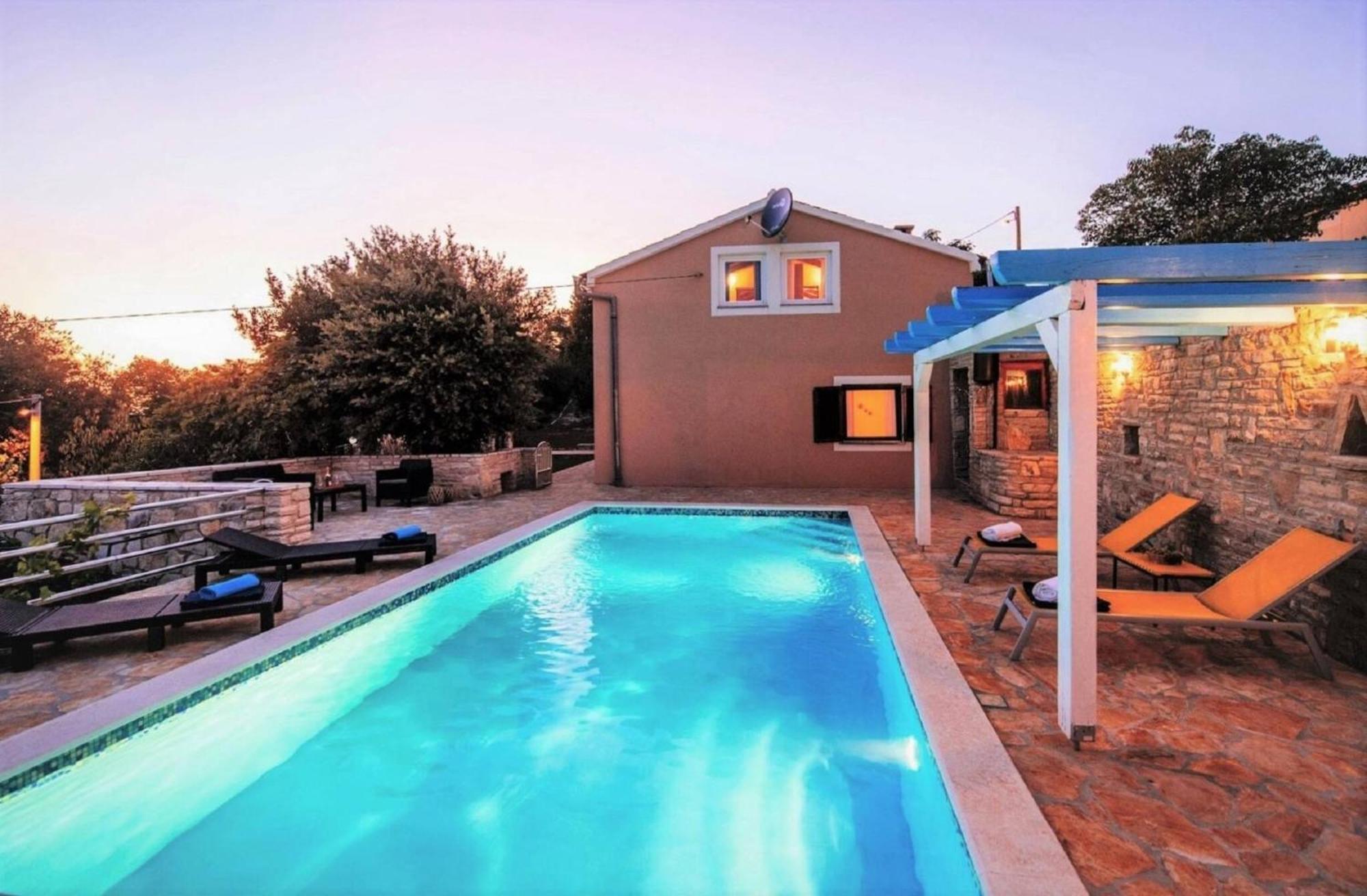 My Dalmatia - Holiday Home Korlat With Private Pool Benkovac Dış mekan fotoğraf