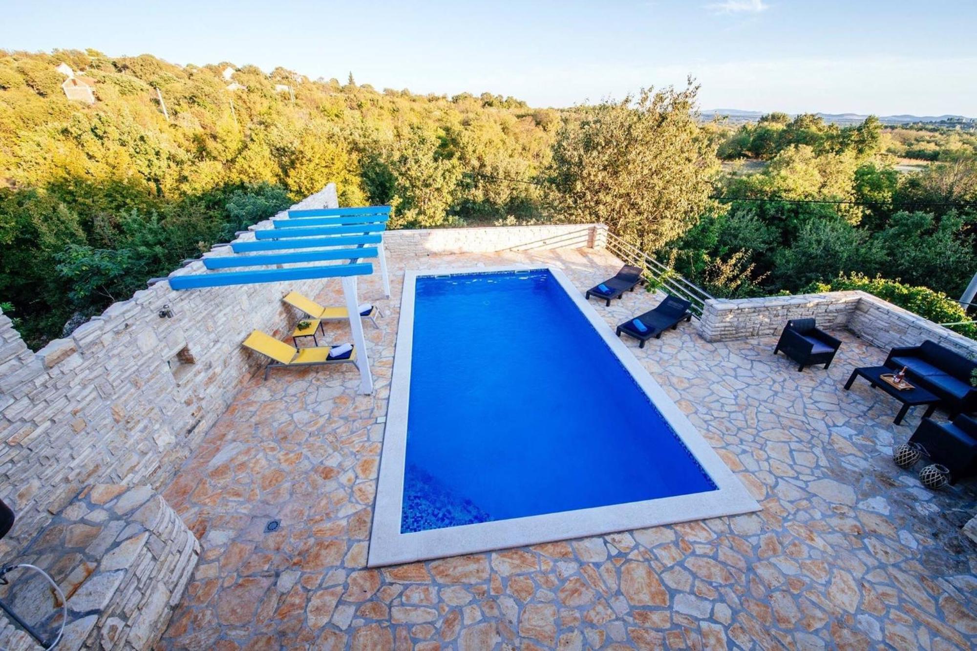 My Dalmatia - Holiday Home Korlat With Private Pool Benkovac Dış mekan fotoğraf