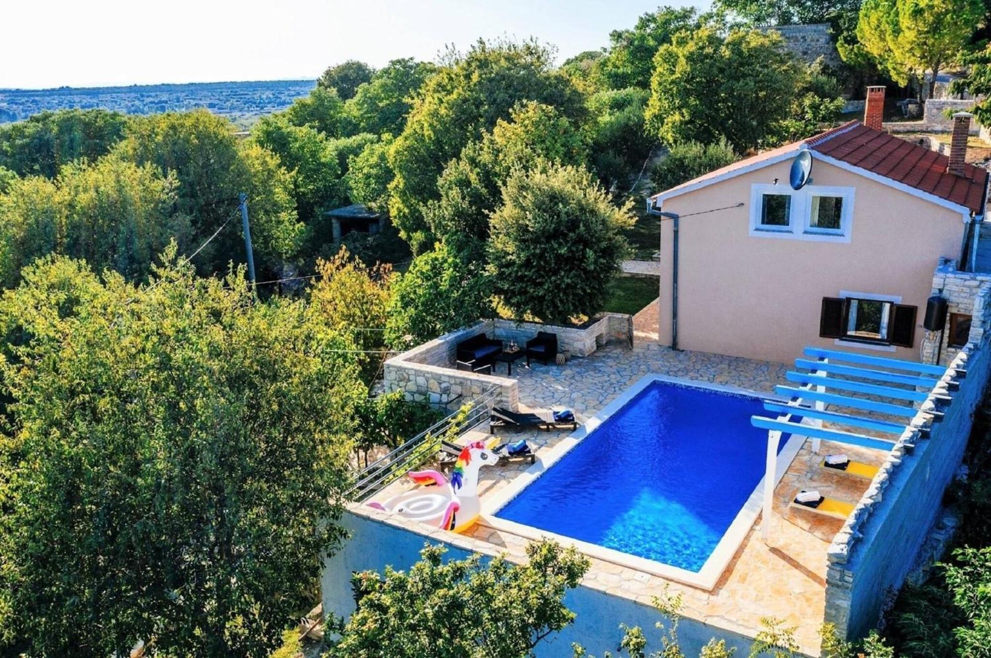 My Dalmatia - Holiday Home Korlat With Private Pool Benkovac Dış mekan fotoğraf